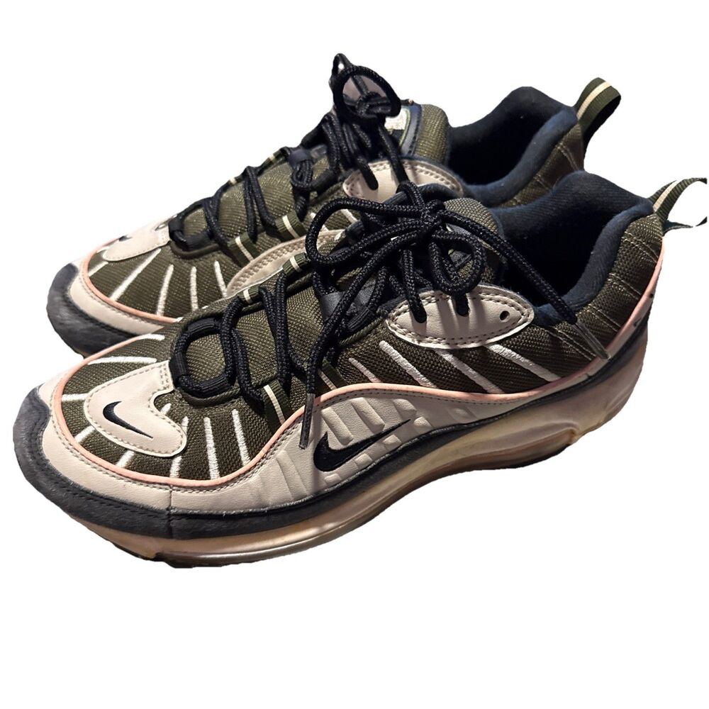 NIKE AIR MAX 98 AH6799-301 SNEAKERS WOMENS CARGO CORAL KHAKI SZ 9 US